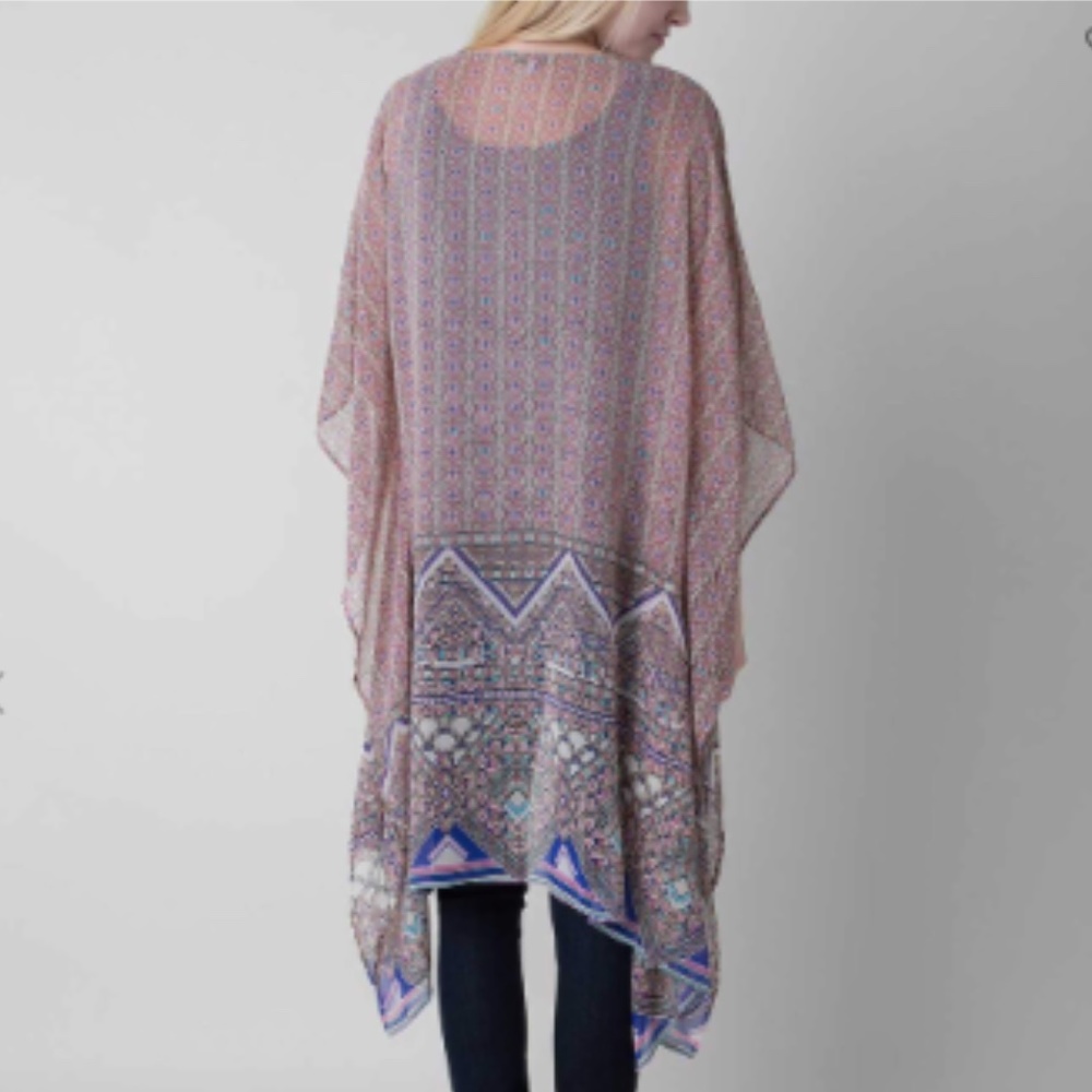 Patrons of Peace Chiffon Printed Kimono/cardigan